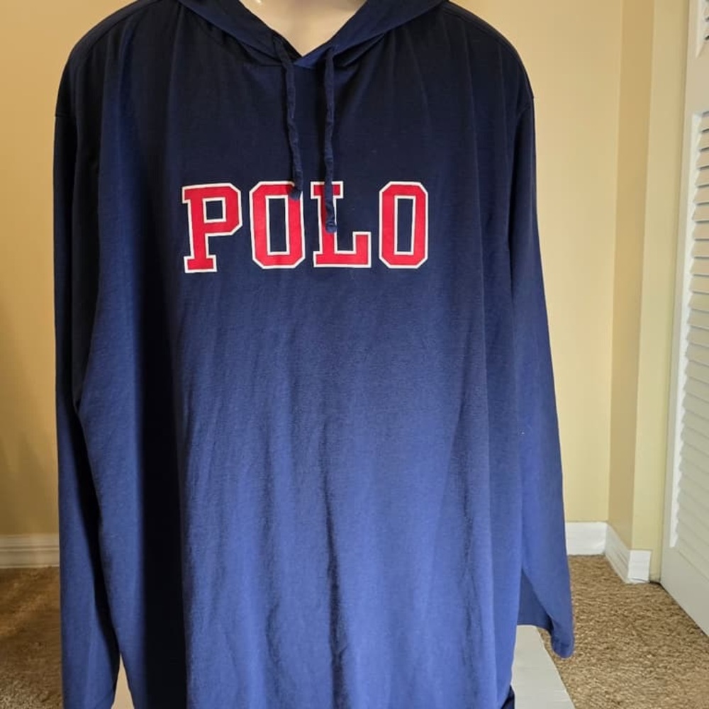 Polo by Ralph Lauren Dark Blue Hoodie with Red Logo